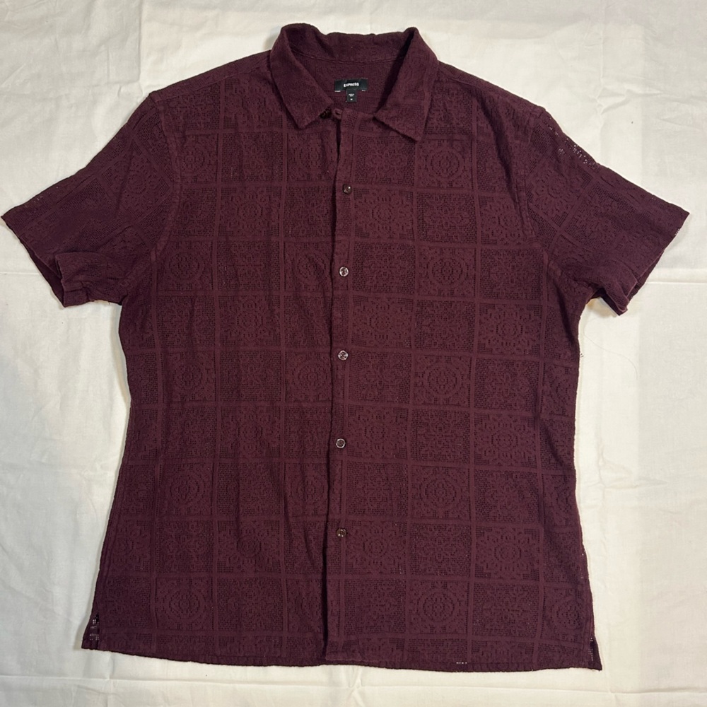 Burgundy Express shirt, L